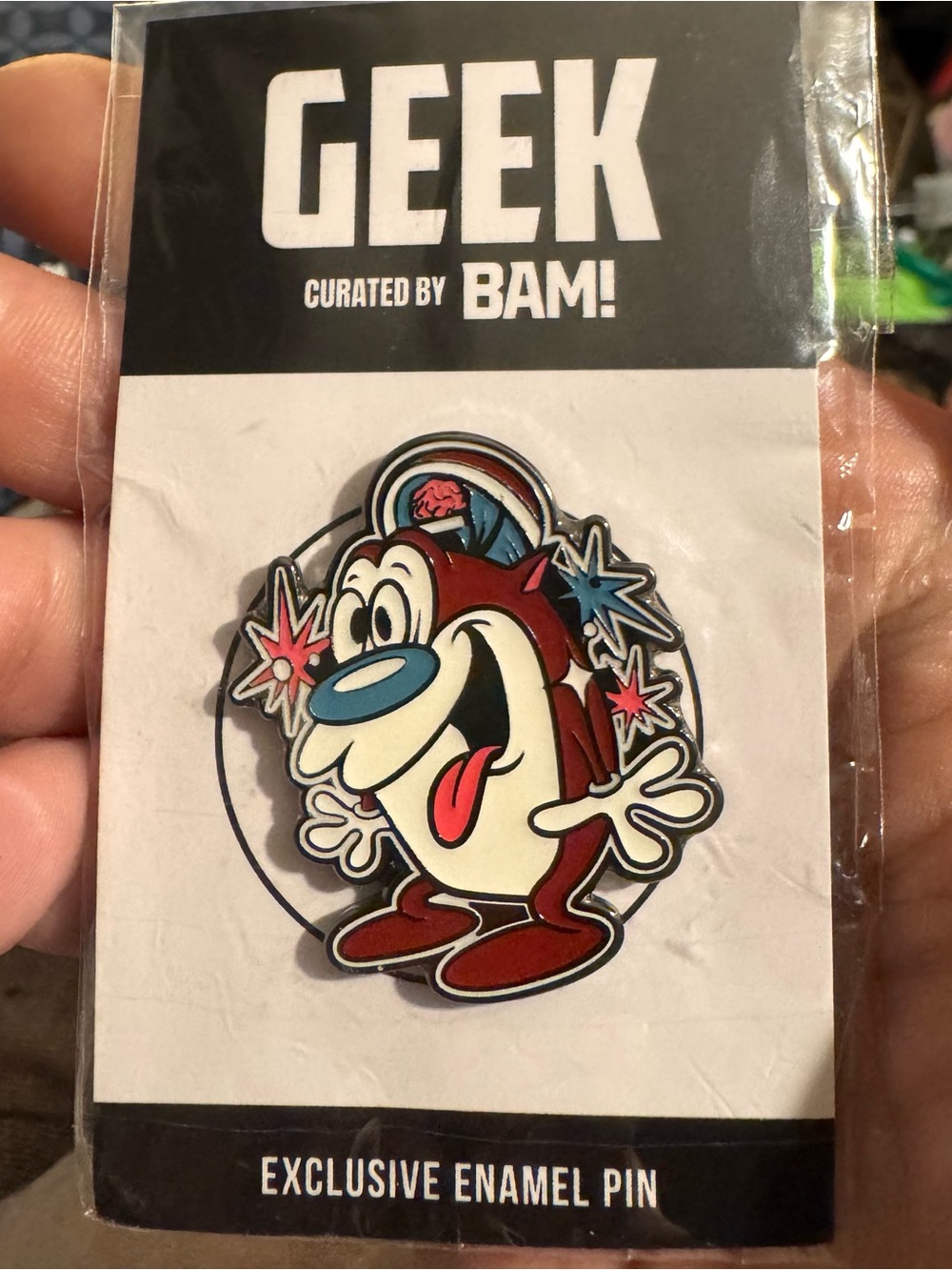 GEEK Curated by BAM! Exclusive Ren & Stimpy Enamel Pin - Cartoon Character